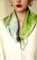 Preview: Foulard Shawl Silk Satin Green Blue White